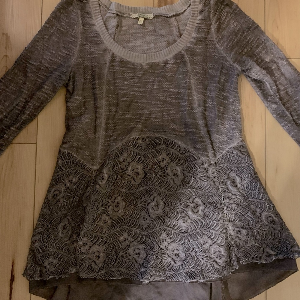 Heather Gray Boho Top